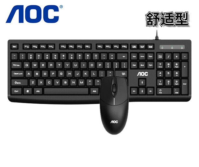 AOC【KM151】有线键鼠套装（镭雕字符）