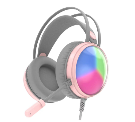 联想 G83B粉色 USB7.1游戏大耳麦全RGB呼吸灯