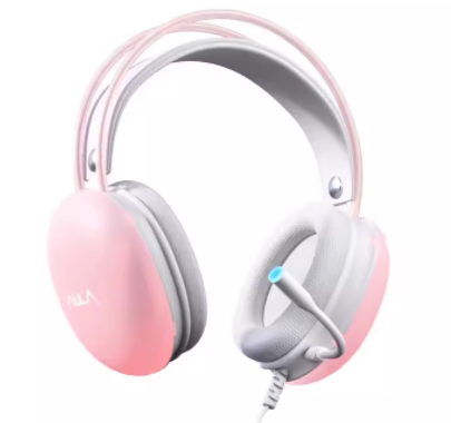 狼蛛【S505粉透】USB 7.1游戏耳麦