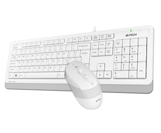 双飞燕F1010象牙白 有线键鼠套装