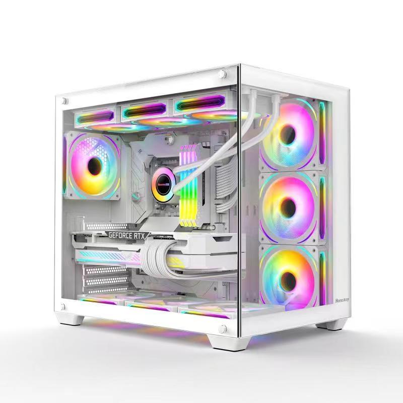 航嘉 S980龙卷风白色 全景板360水冷 机箱